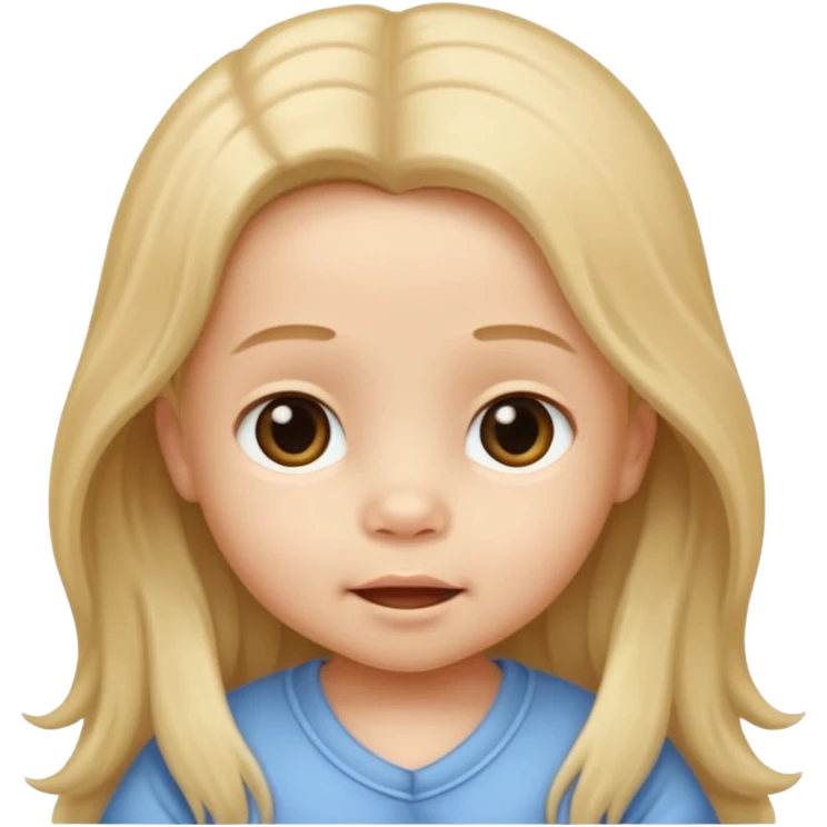 long hair baby emoji