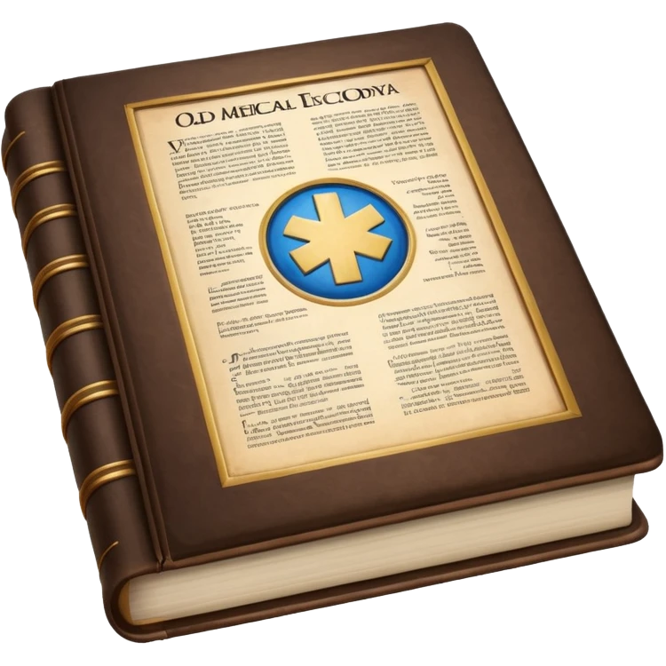 make the book very large and very thick, like an old medical encyclopedia with dense pages. emoji