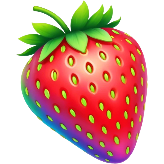 A rainbow strawberry emoji