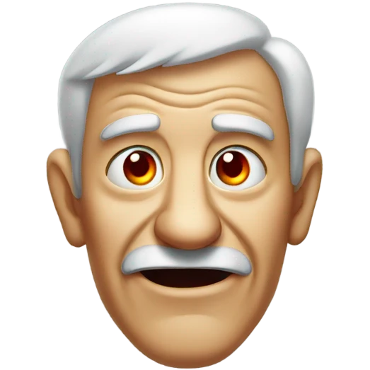  old man with wide open red eyes and his tongue sticking out emoji