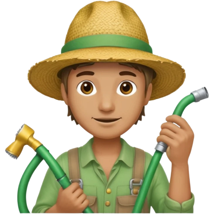 Gardner with hose emoji