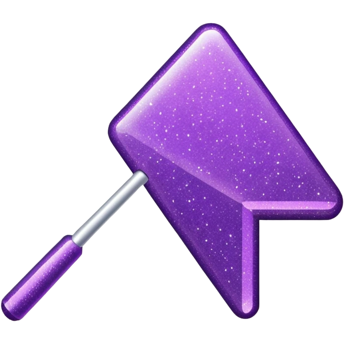 flecha para direita com glitter e roxa emoji