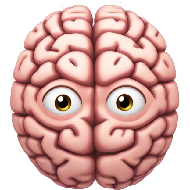 Brain with three hemispheres emoji
