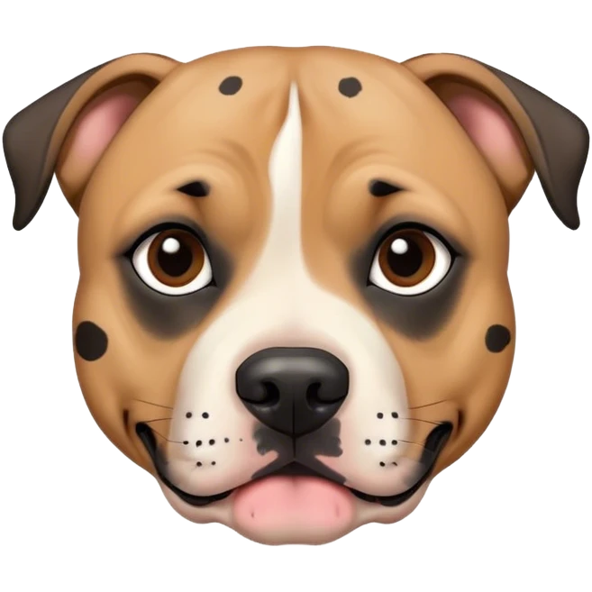 Male English staffy with black ear and spots  emoji