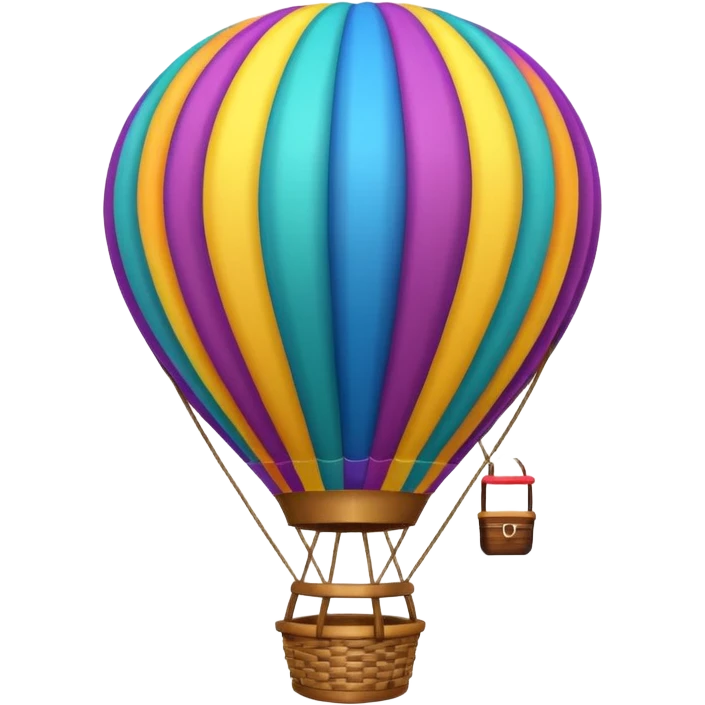 Balloon – Hot air balloon with colorful fabric emoji