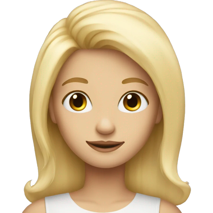 Blonde hair with  emoji