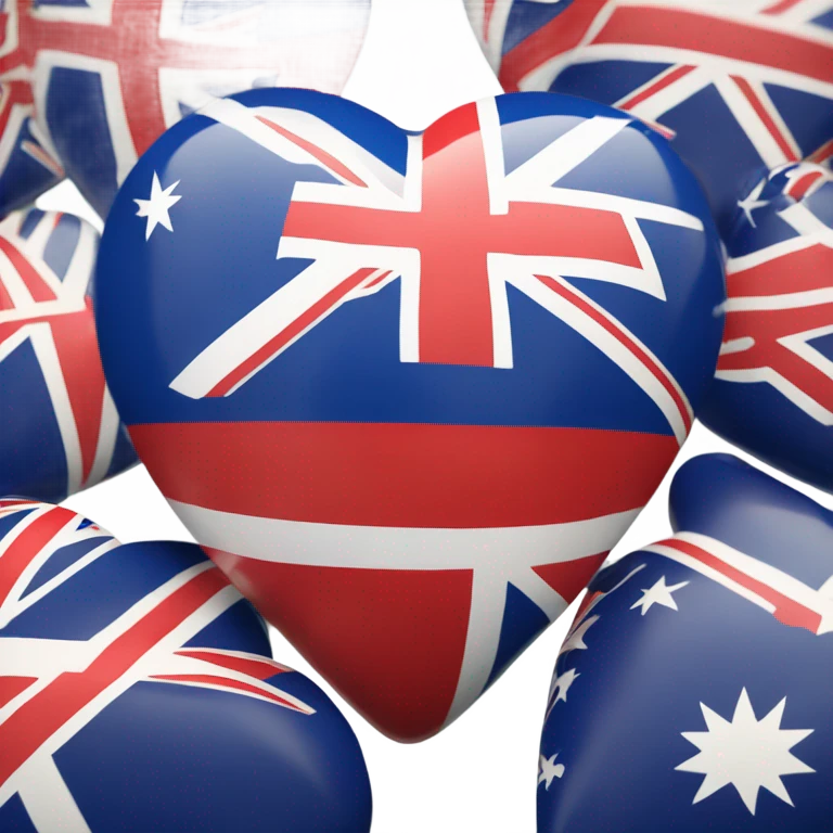 Heart with the Australian flag emoji