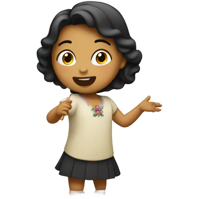 Niña cantando emoji