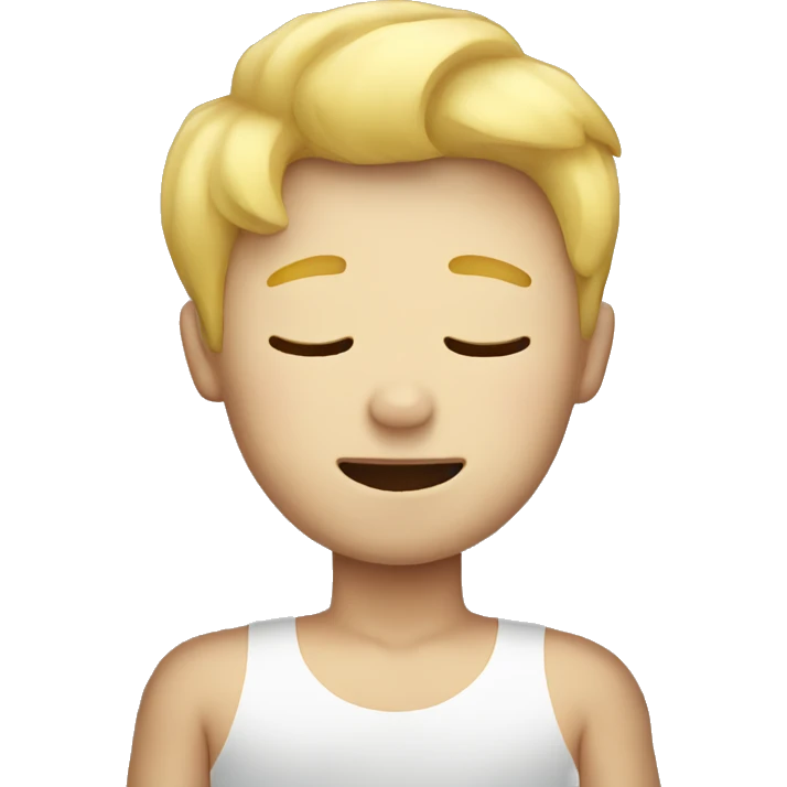 blond boy sleep  bed emoji