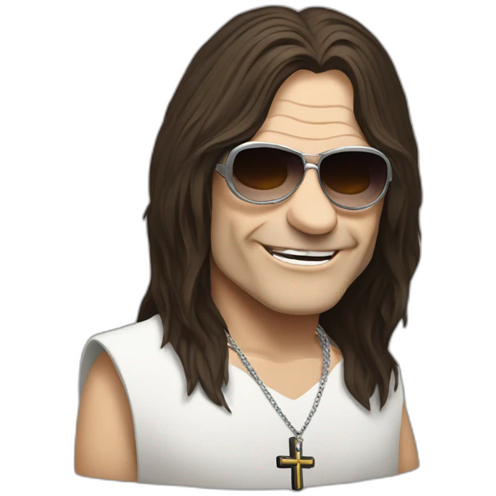 Ozzy osbourne with cross emoji