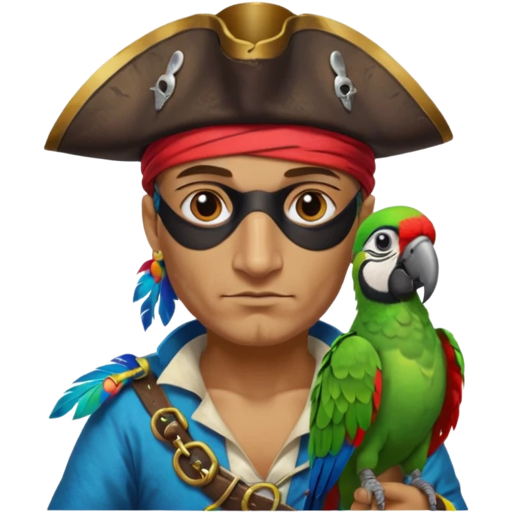 pirate and parrot emoji