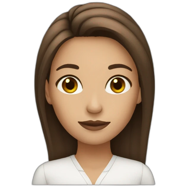 girl boss brown hair emoji