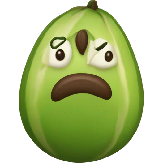 Aguacate con cara graciosa  emoji