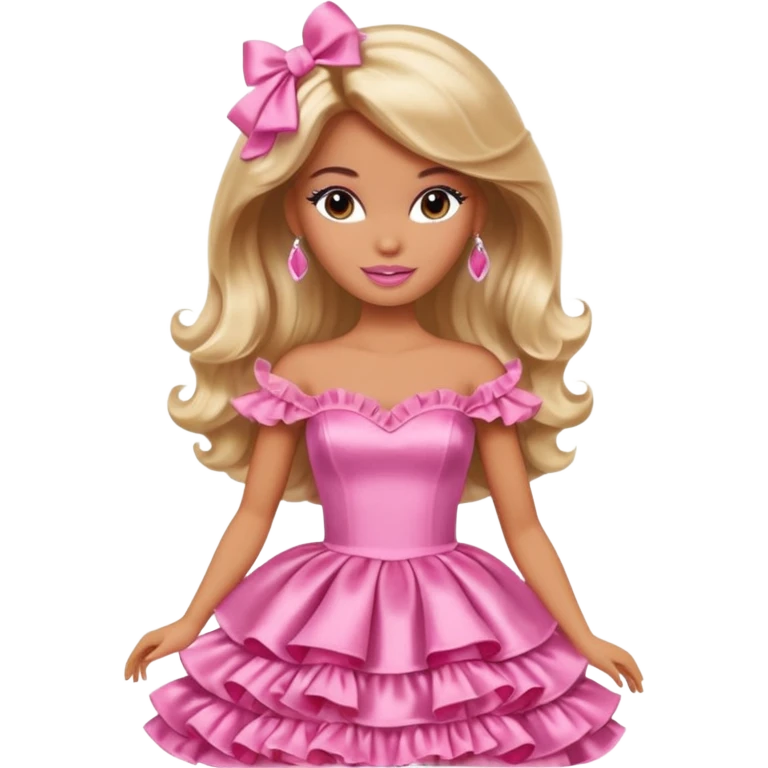 barbie girl dress color emoji