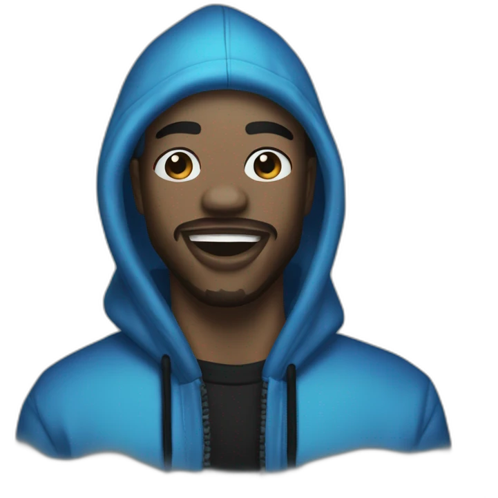Blue flame rapper cool ice oute  emoji