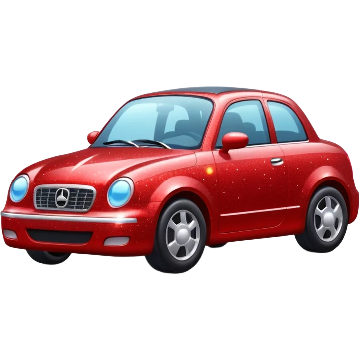 red glitter car emoji