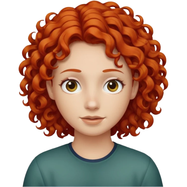 curly red hair emoji