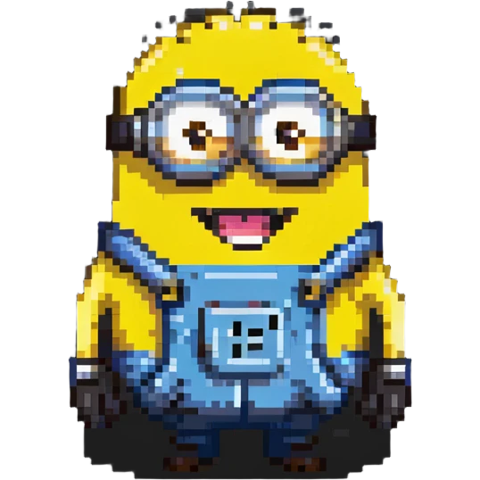 happy Minion pixel art character emoji