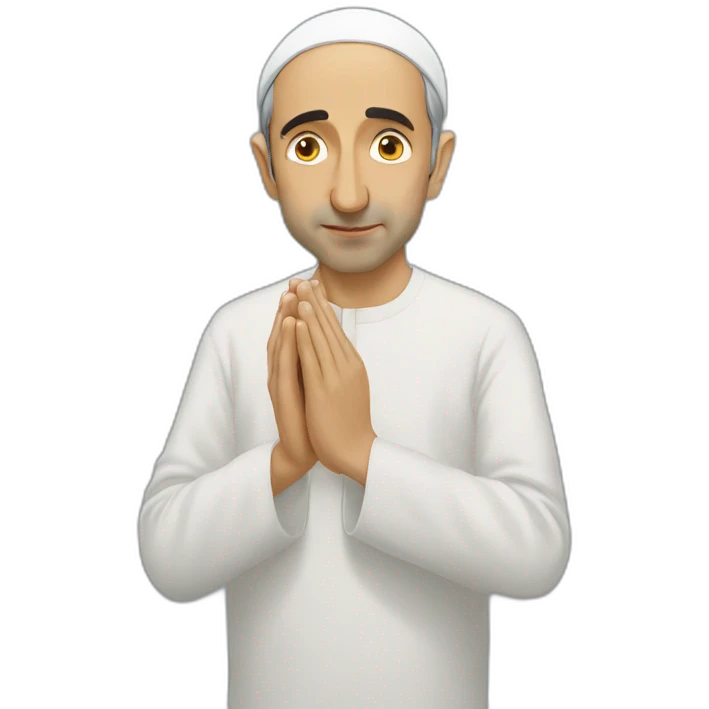 Éric Zemmour praying Islamic prayer emoji