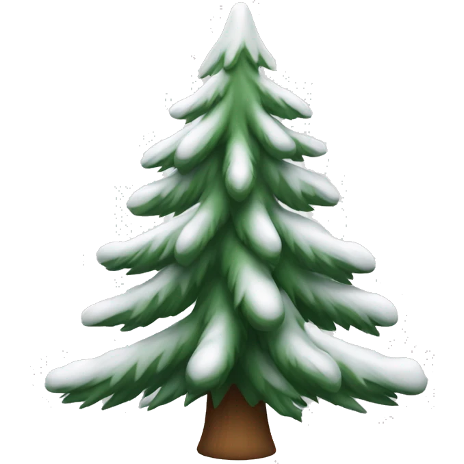  actual white fir christmas tree isolated.  emoji