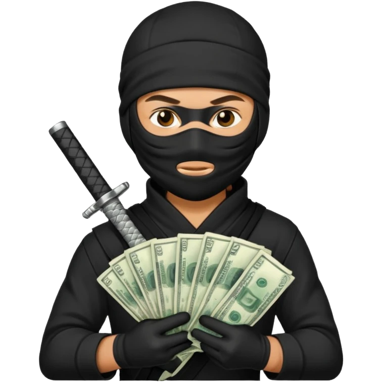 Ninja holding money emoji