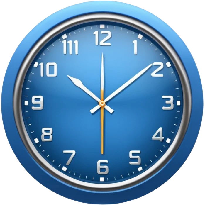 blue clock emoji