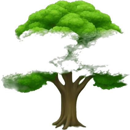 Green plot of land with the trees emoji