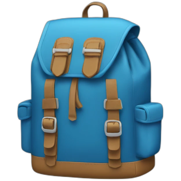 backpack blue emoji