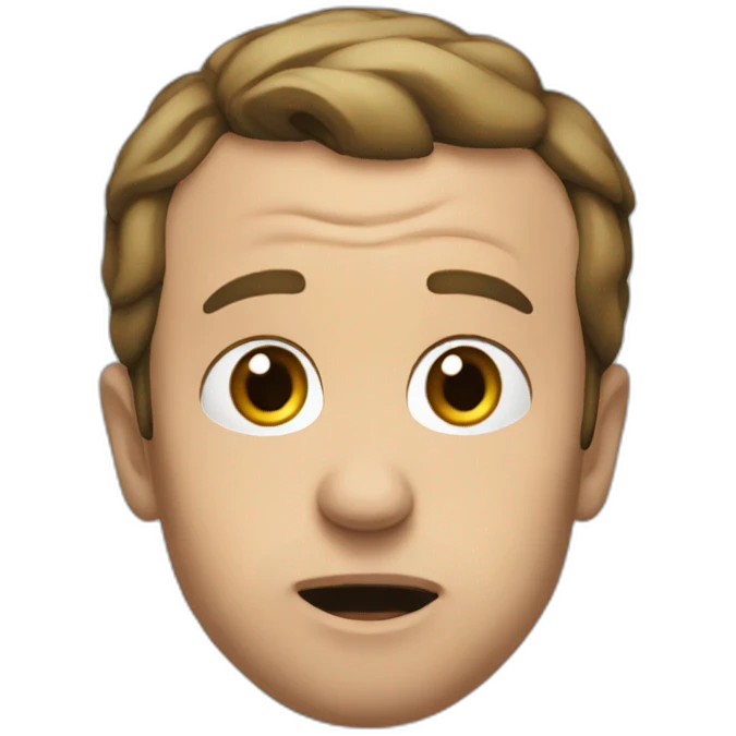macron looking down shocked emoji