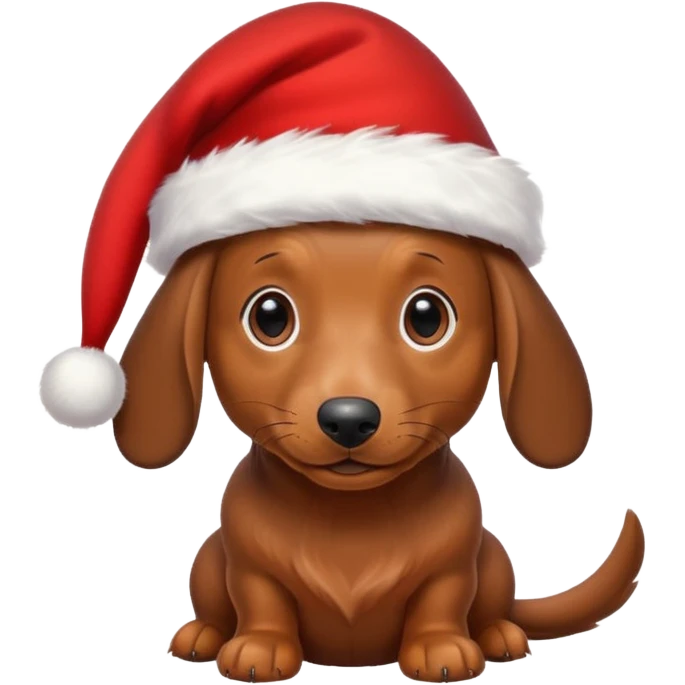 Christmas dachshund emoji