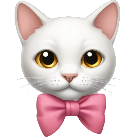 cat with a bow on ear emoji