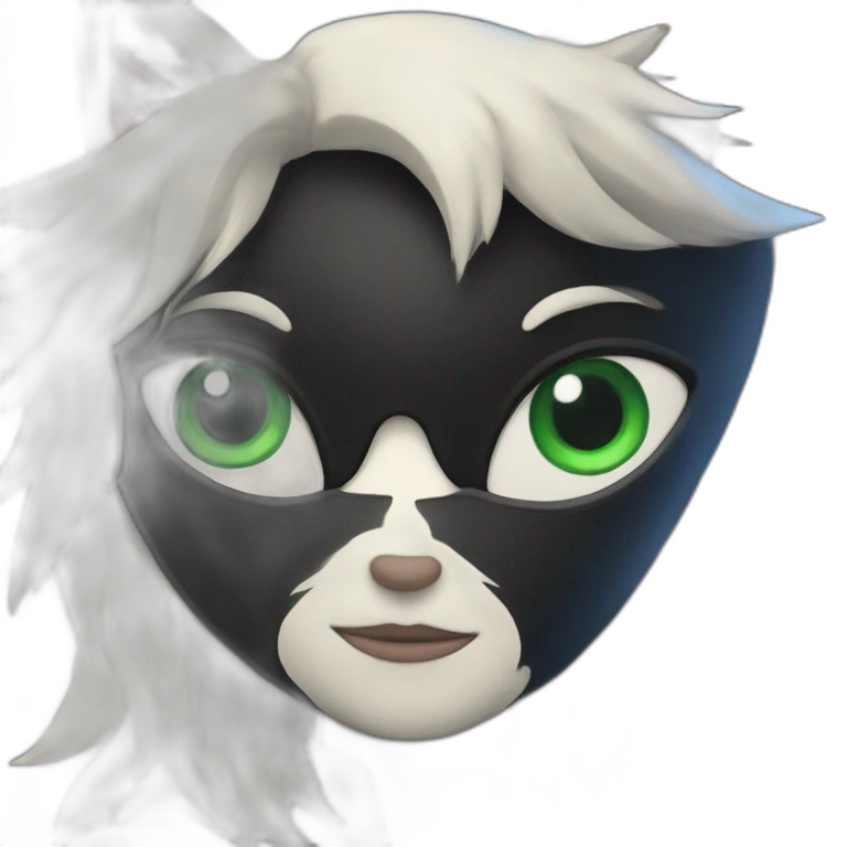 Chat noir et blanc emoji