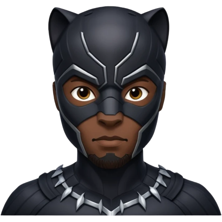 black panther marvel superhero headshot emoji