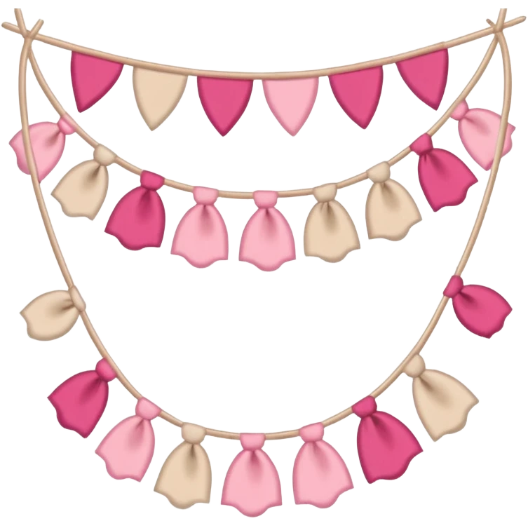 Pink and beige garland  emoji