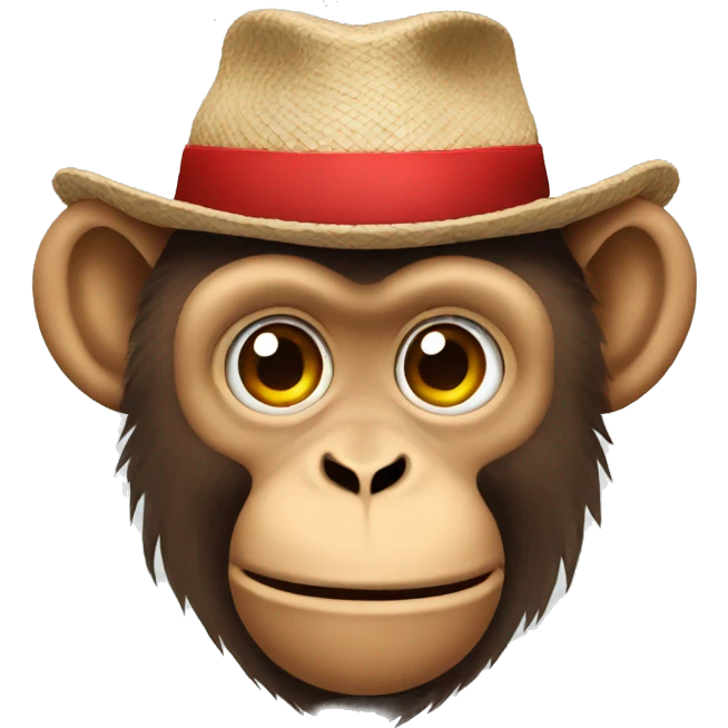 Monkey with a hat on emoji