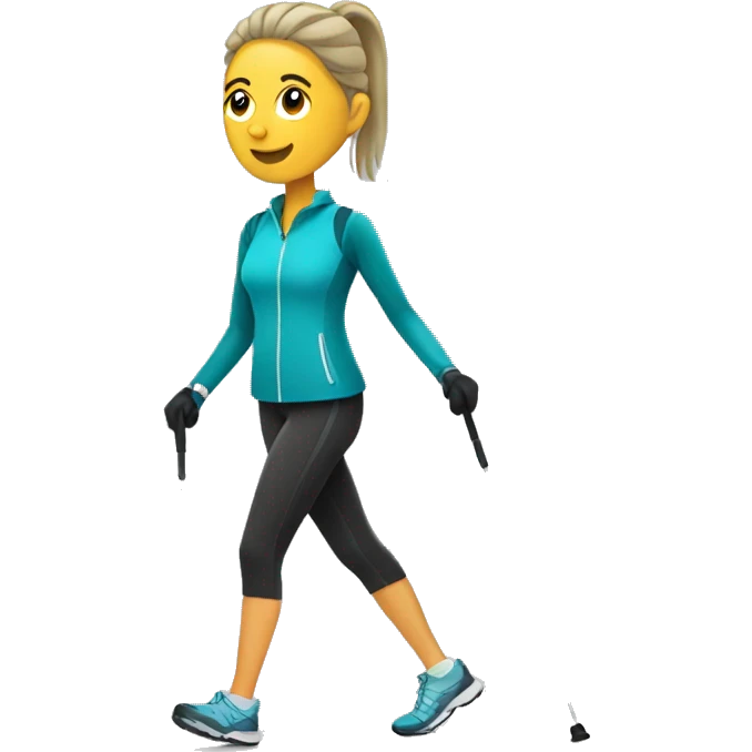 women Nordic Walking  emoji