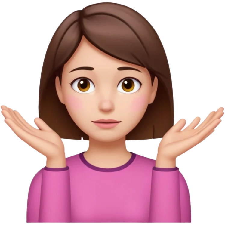 Woman with short brown hair and a pink shirt face palming  emoji
