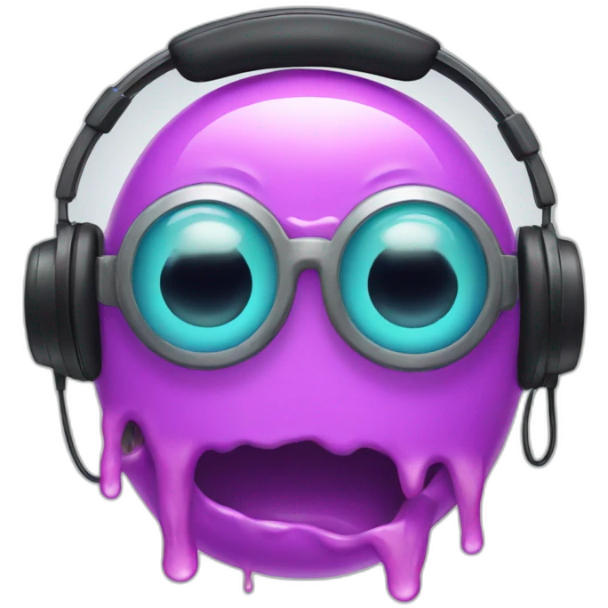 Slime wearing a headset emoji