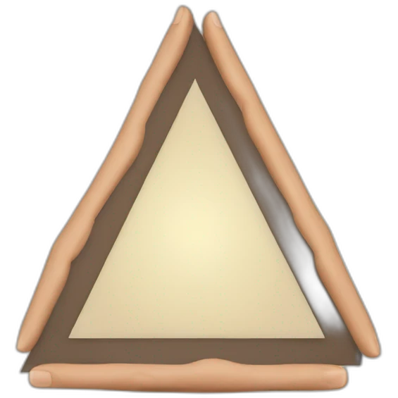 Two hand that form a triangle emoji