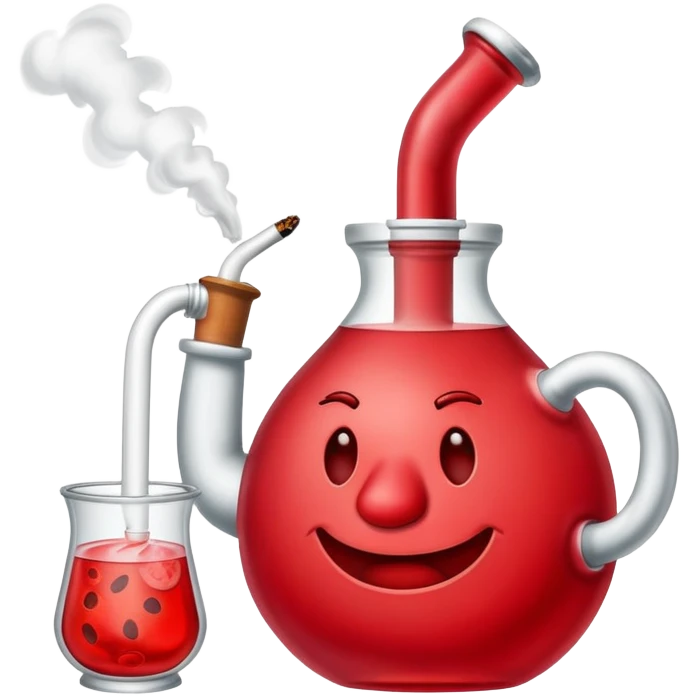 Kool-Aid man smoking a bong emoji