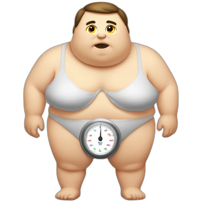 Weighing of fat people emoji