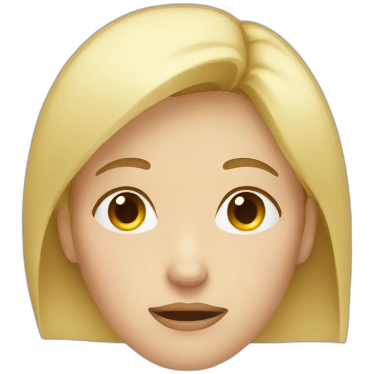 tired white woman only face emoji