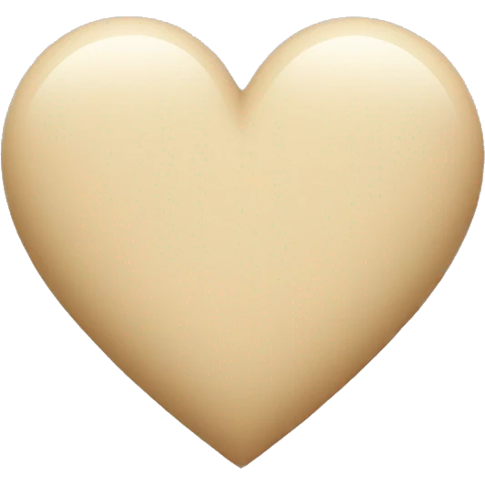 Beige heart emoji