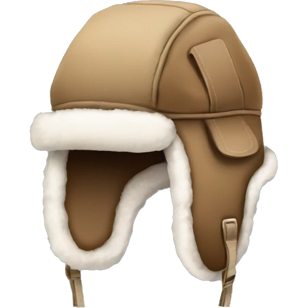 Trapper hat with ear flaps emoji