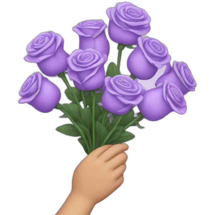A handful of lavender roses. emoji