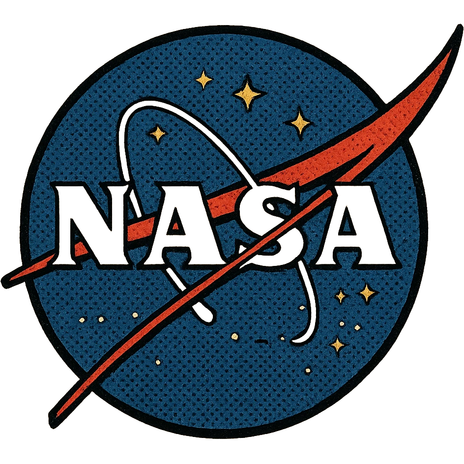 NASA logo, vintage style emoji