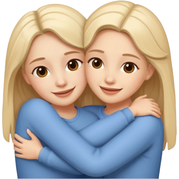 Hugging sister love emoji