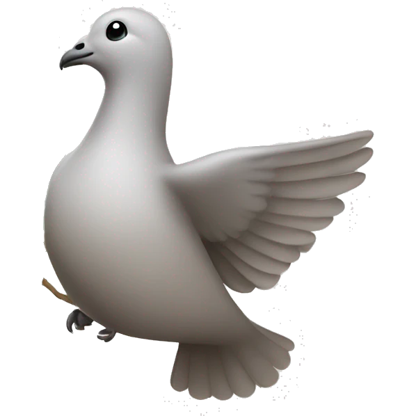 a dove with an olive branch emoji