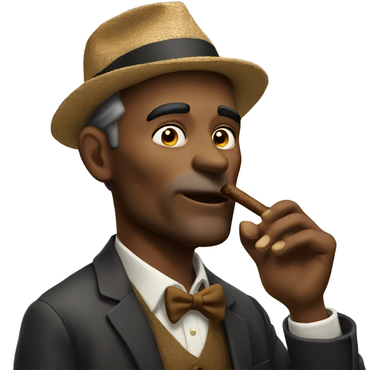 Man smoking cigar emoji