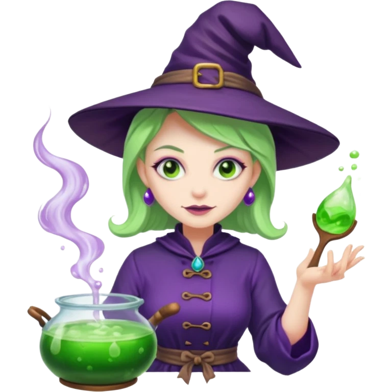 green witch cooking potion emoji